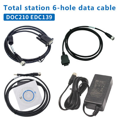 DOC210 EDC139 TOPCON SOKKIA のデータケーブル 合計ステーション ES/OS/PS から PC (Win11) 6ホール