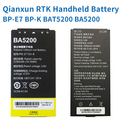 Oianxun RTK/GPS ハンディバッテリー BP-E7 BP-K BAT5200 BA5200 CH6、CH5、CH3、CH4 用ハンディ測定